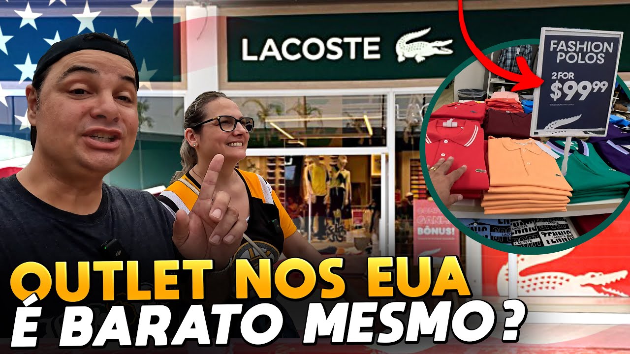 OUTLET EM BOSTON NOS EUA  LACOSTE A PREÇOS DE C&A DO BRASIL🤩