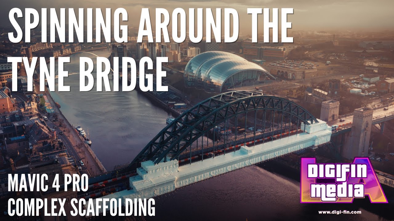 Tyne Bridge by Drone - #scaffolding flyby with #dji #mavic4pro #Newcastle #tyneandwear