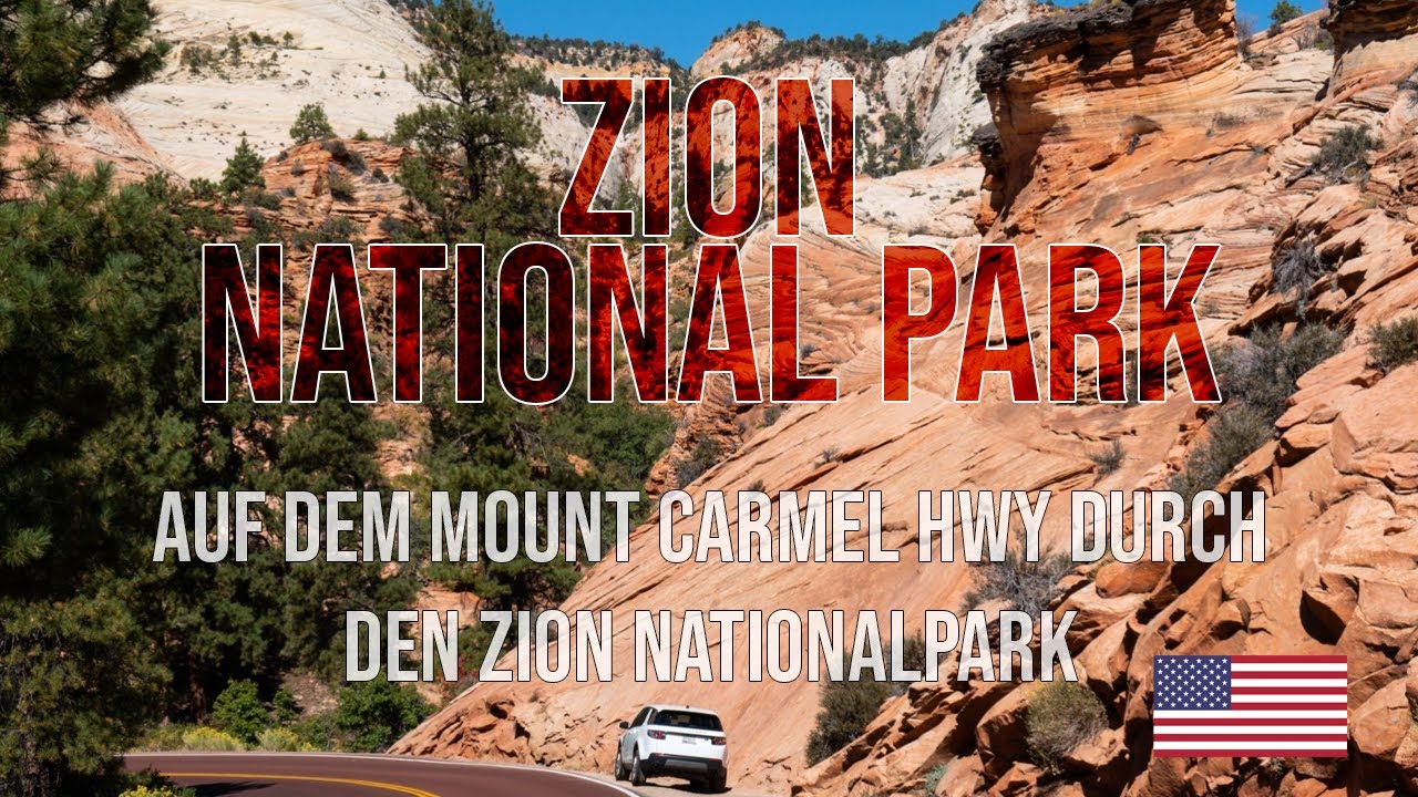 USA: Zion National Park Exploration - Along Mount Carmel Hwy in 4K