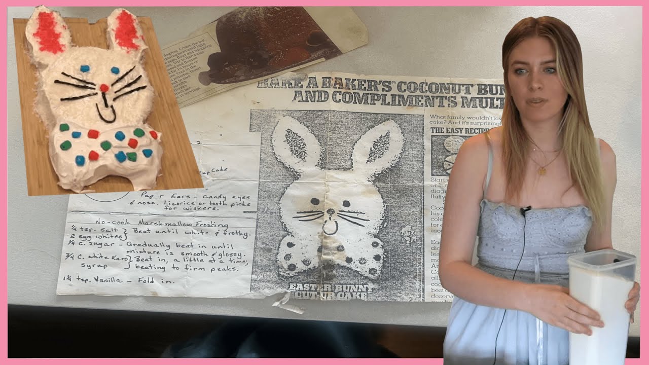 MAKING A VINTAGE EASTER BUNNY CAKE!