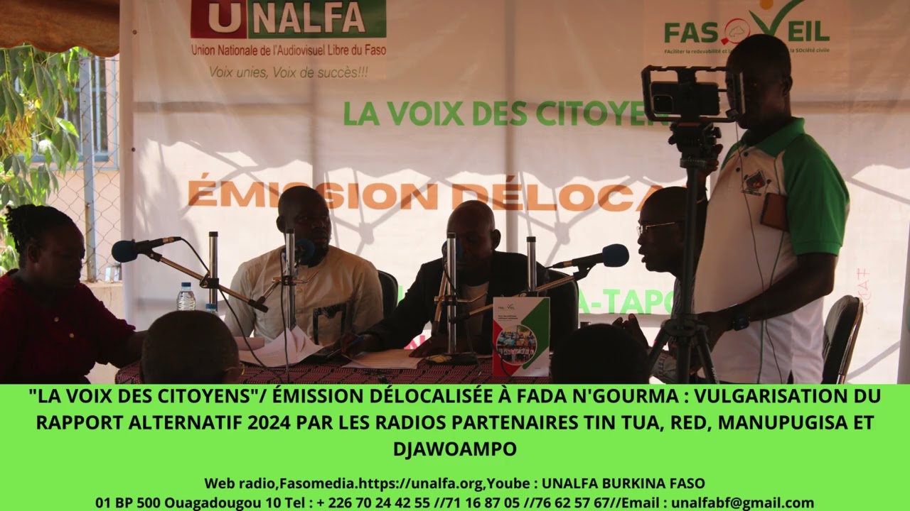ÉMISSION DÉLOCALISÉE À FADA N'GOURMA : VULGARISATION DU RAPPORT ALTERNATIF 2024