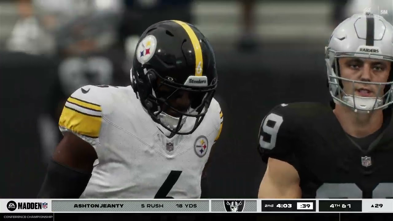 Year 4 AFC Conference Raiders  VS Steelers | Full Game Franchise Rebuild | Madden 26