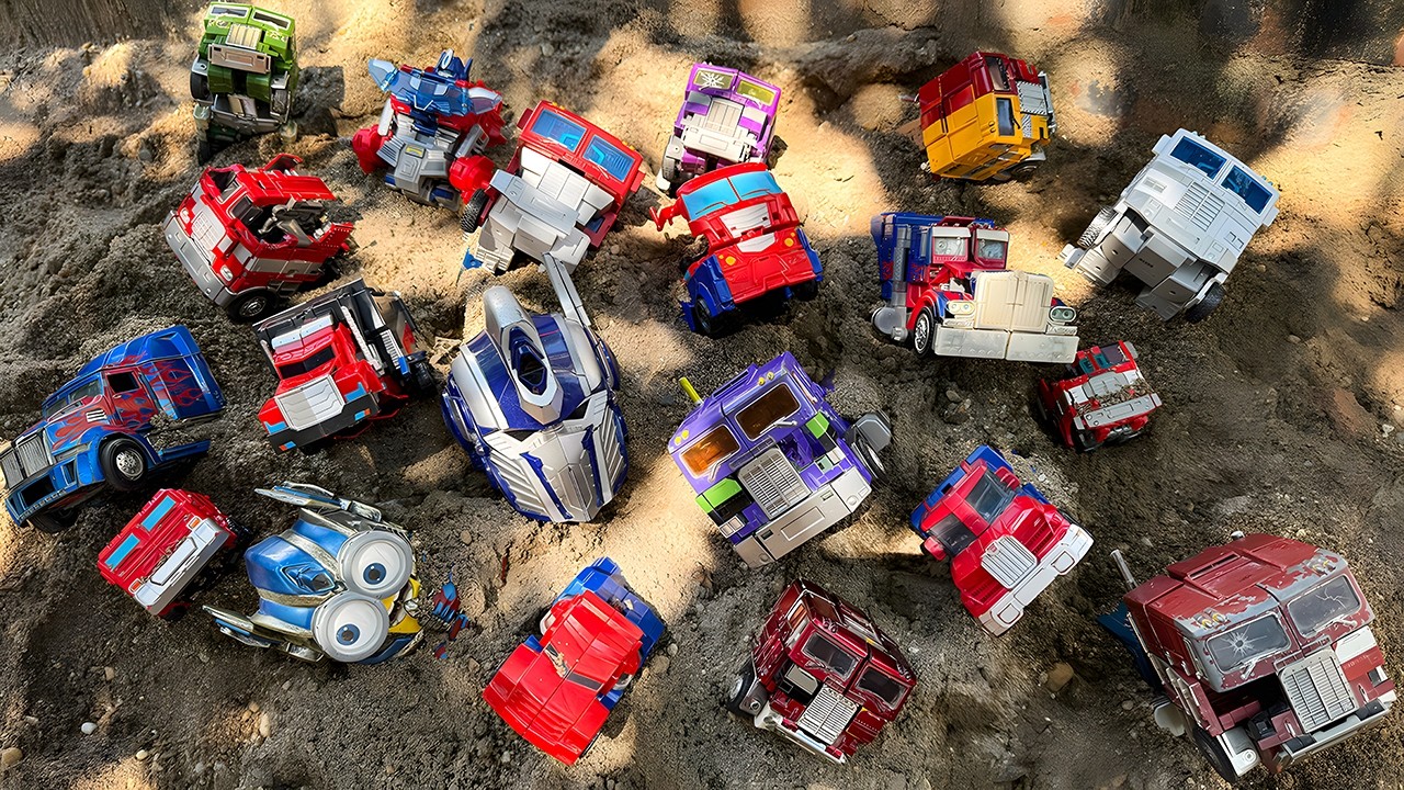 Ultimate Toy Hunt - G1 to Movie Series Giant OPTIMUS PRIME Truck Toy Collection vs Siren Head Attack