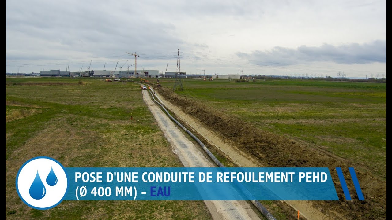 SADE - Pose d'une conduite de refoulement PEhd Ø 400 mm