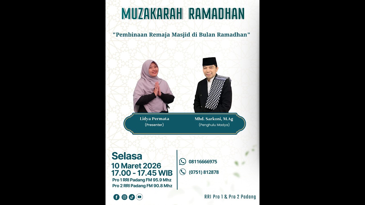 MUZAKARAH RAMADHAN || SELASA, 10 MARET 2026