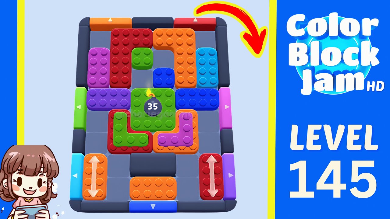 Color Block Jam Level 145 Solution Walkthrough