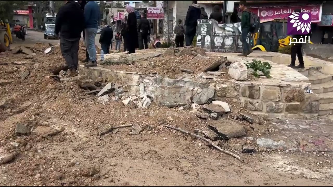 مشاهد من الدمار الذي خلفته جرافات الاحتلال في بلدة برقين غرب جنين
