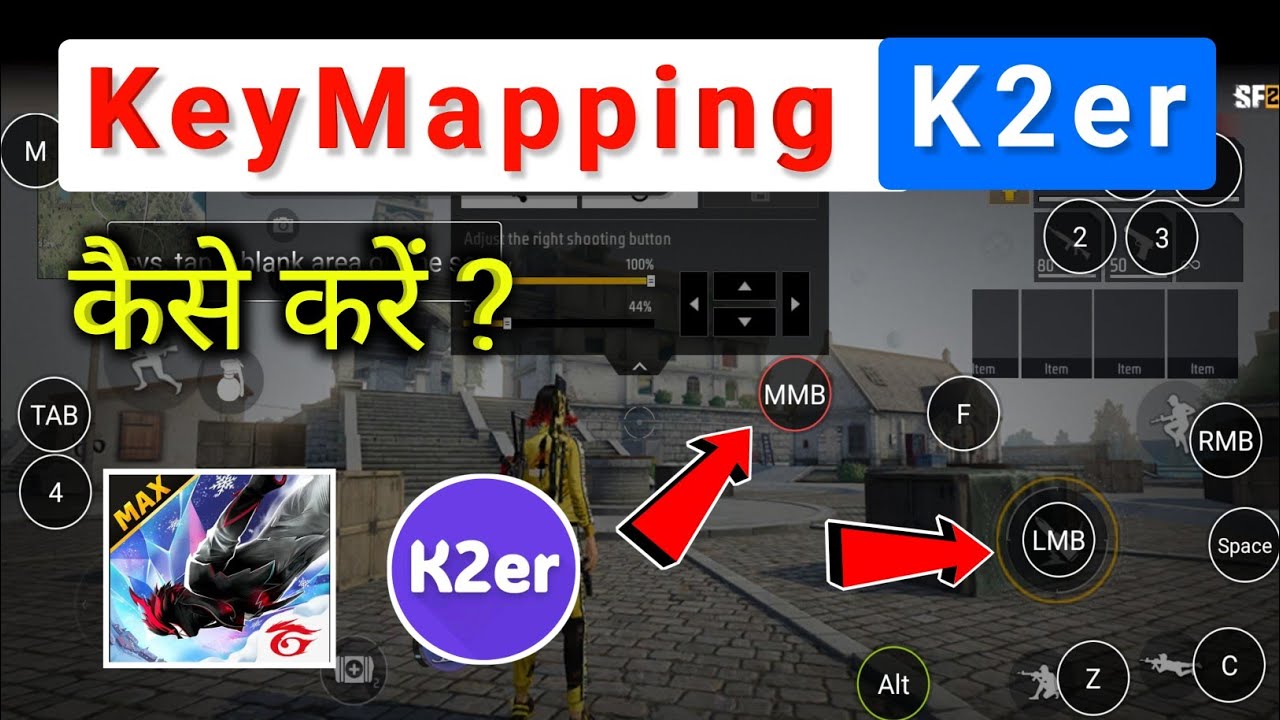 Free Fire Max KeyMapping K2er app Se | Keyboard Mouse Mobile Se Game play KeyMapping Setting