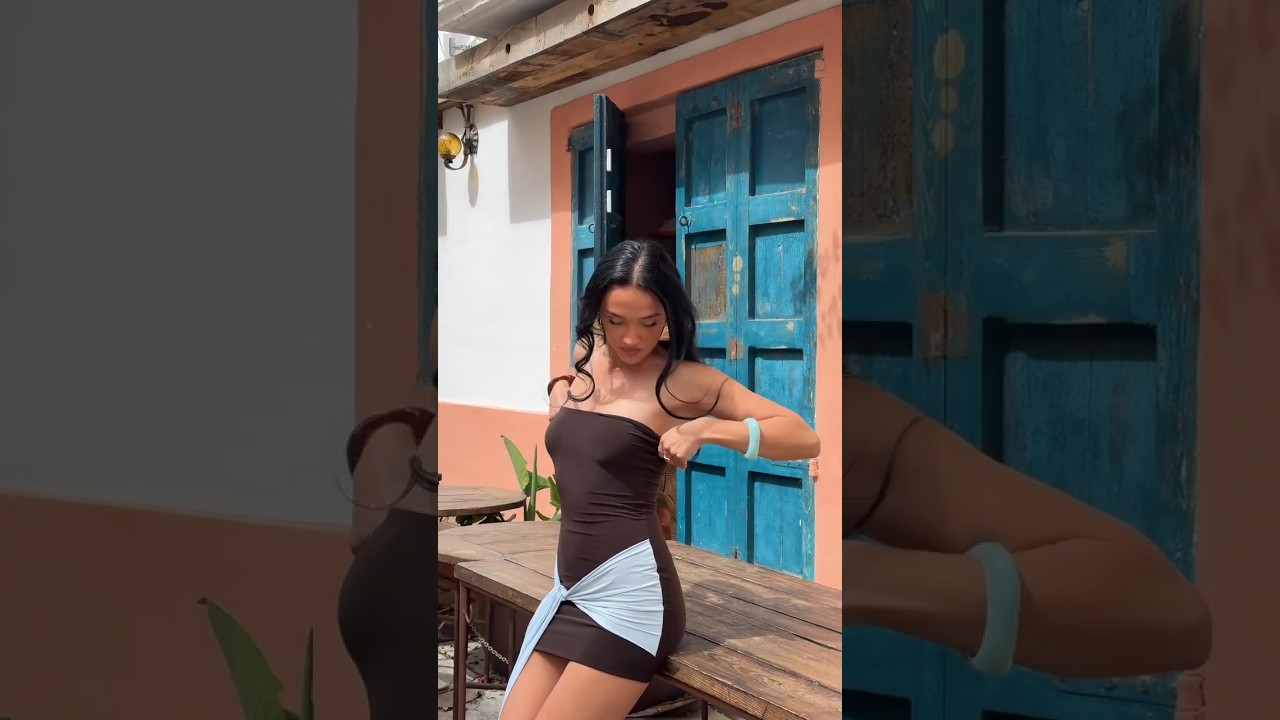 The perfect 🥀 our Benni Rumi Strapless Dress in Aqua Choc 🤎#fashion #beauty #style #outfit #shorts