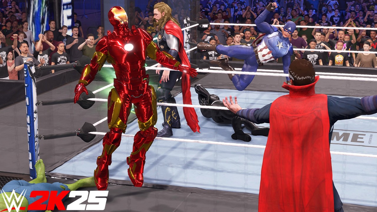 Лучшие Мстители в матче 6-Man Elimination Chamber — WWE 2K25 PS5 [4K]