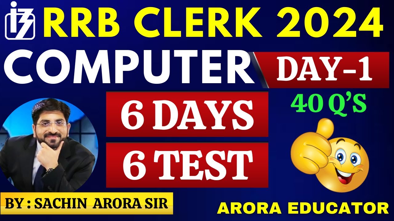 IBPS RRB Clerk Computer Awareness 2024 | ECGC PO Computer Class | IBPS RRB Computer Knowledge | Day1