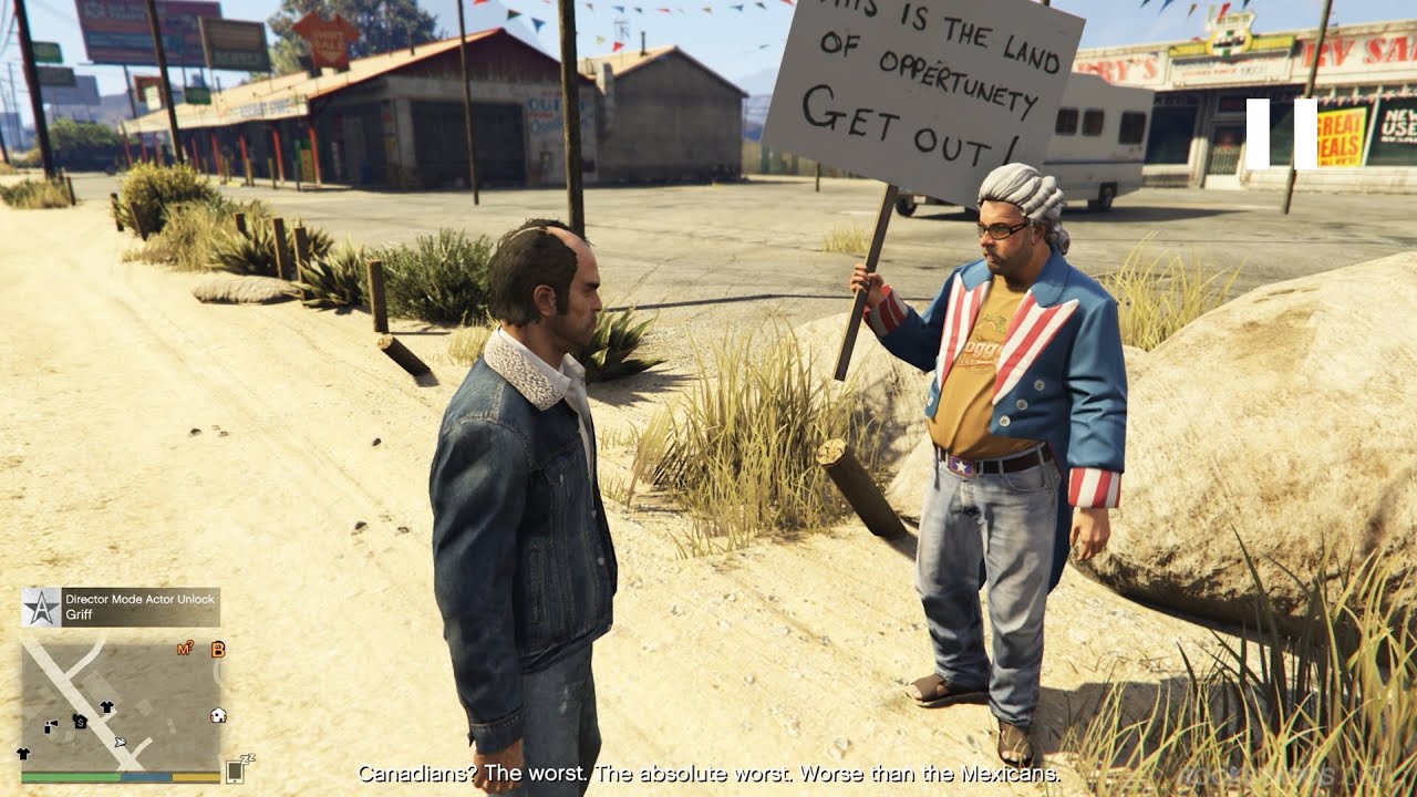 Trevor getting bullied because of his canadian origin – GTA 5