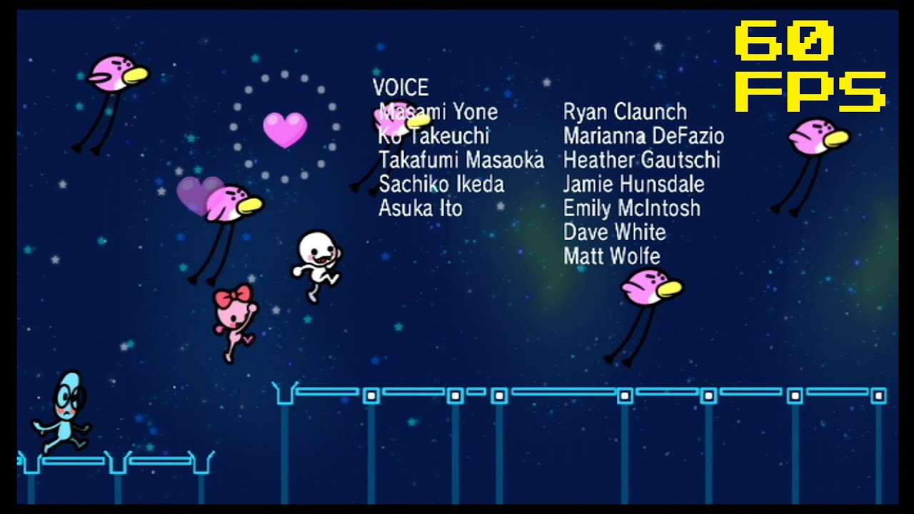 52. [60 FPS] Night Walk (Credits & Cast) - Rhythm Heaven Fever