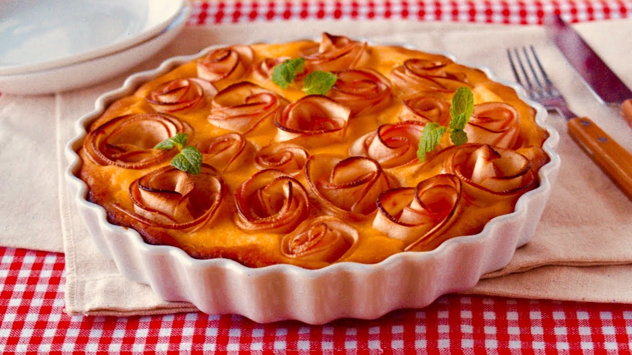 How to Make Apple Roses Healthy Banana Cake (Easy Recipe for Babies and Toddlers) | OCHIKERON