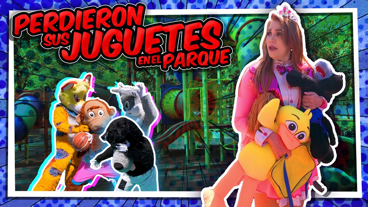 Pierden sus JUGUETES en el PARQUE - jugando en el parque Basquetbol - Tiempo Mágico