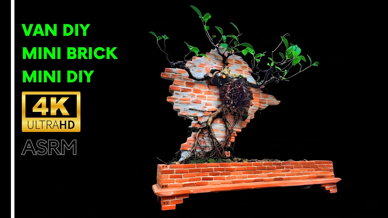 So Satisfying: DIY Classic Brick Wall Bonsai Pot Tutorial .
