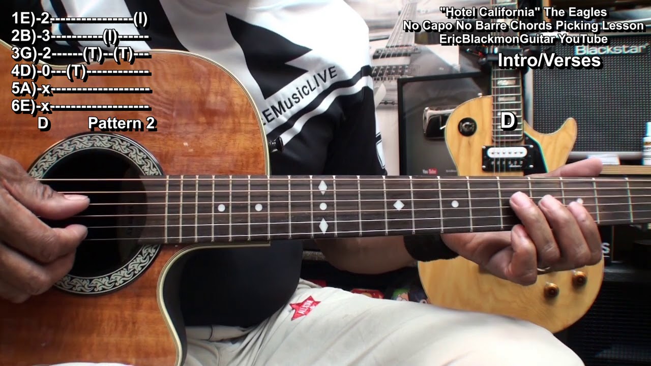 HOTEL CALIFORNIA The Eagles Guitar Lesson Picking & EASY CHORDS  