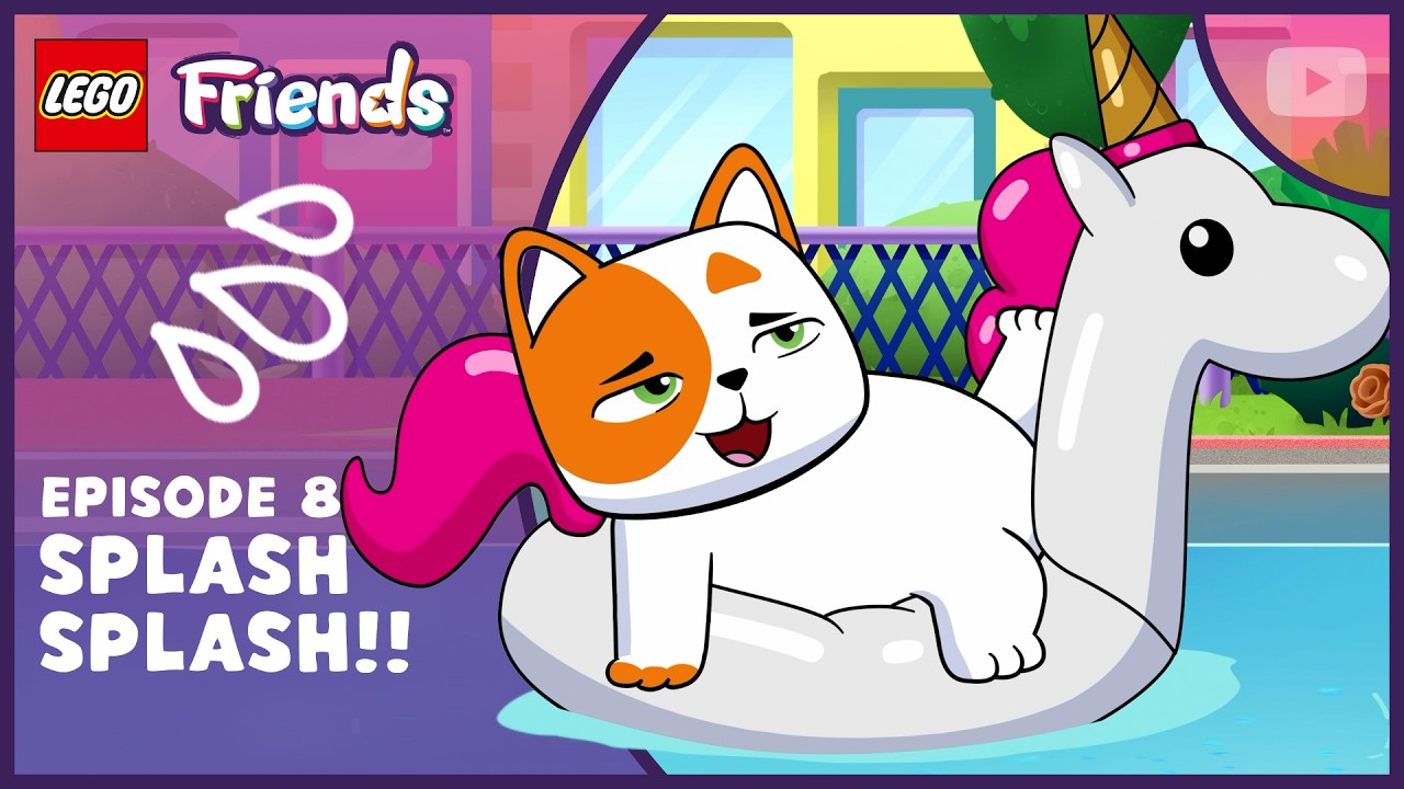 Hot Day? Cool Off with the Pets #Splash! 🐶🐱💦 | S1 E8 | FULL EPISODE | LEGO Friends: Pet Pals