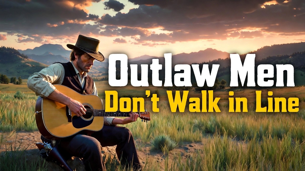 Outlaw Men Don't Walk in Line Red Dead Redemption 2 Style Dark Country