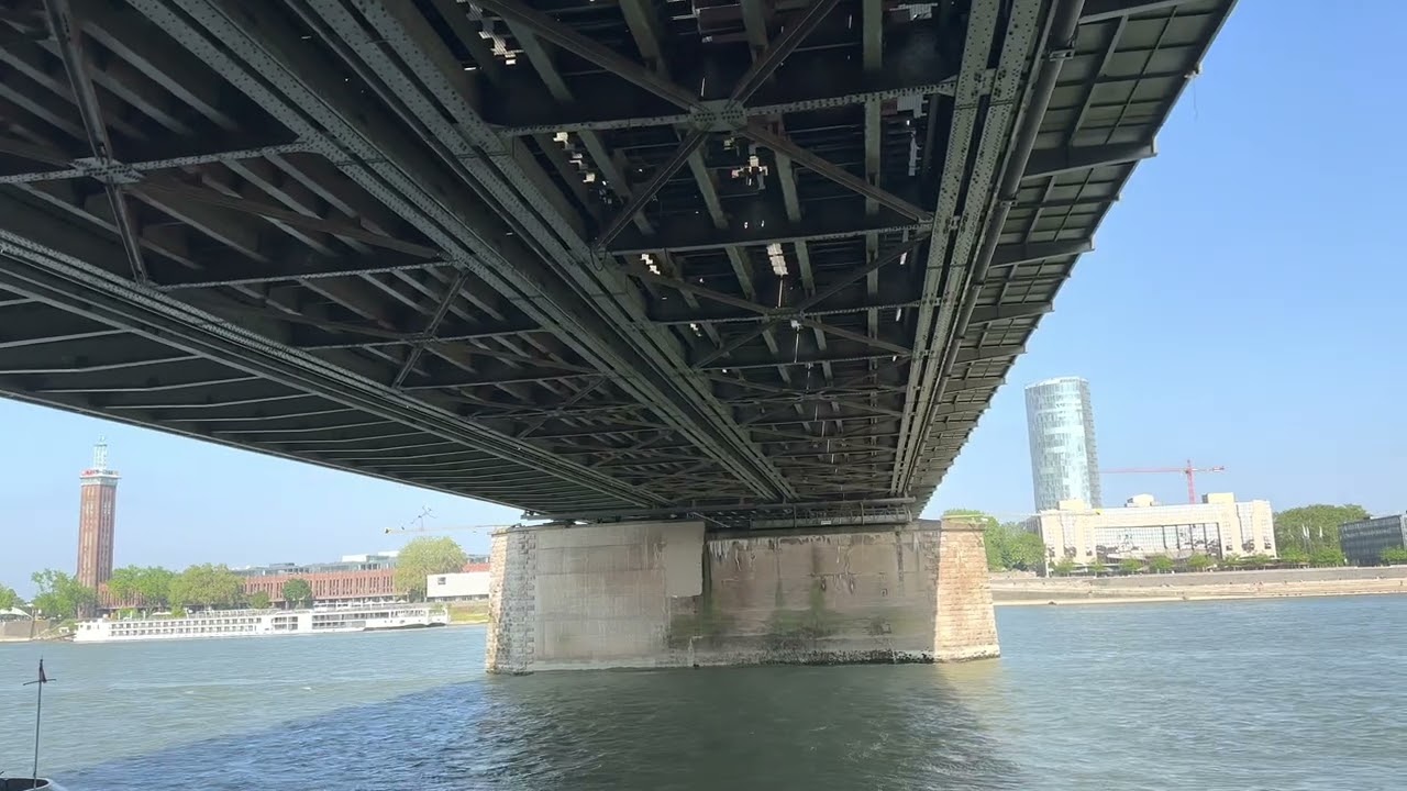 Rhine River Walk in Cologne City, Germany 🇩🇪 2023