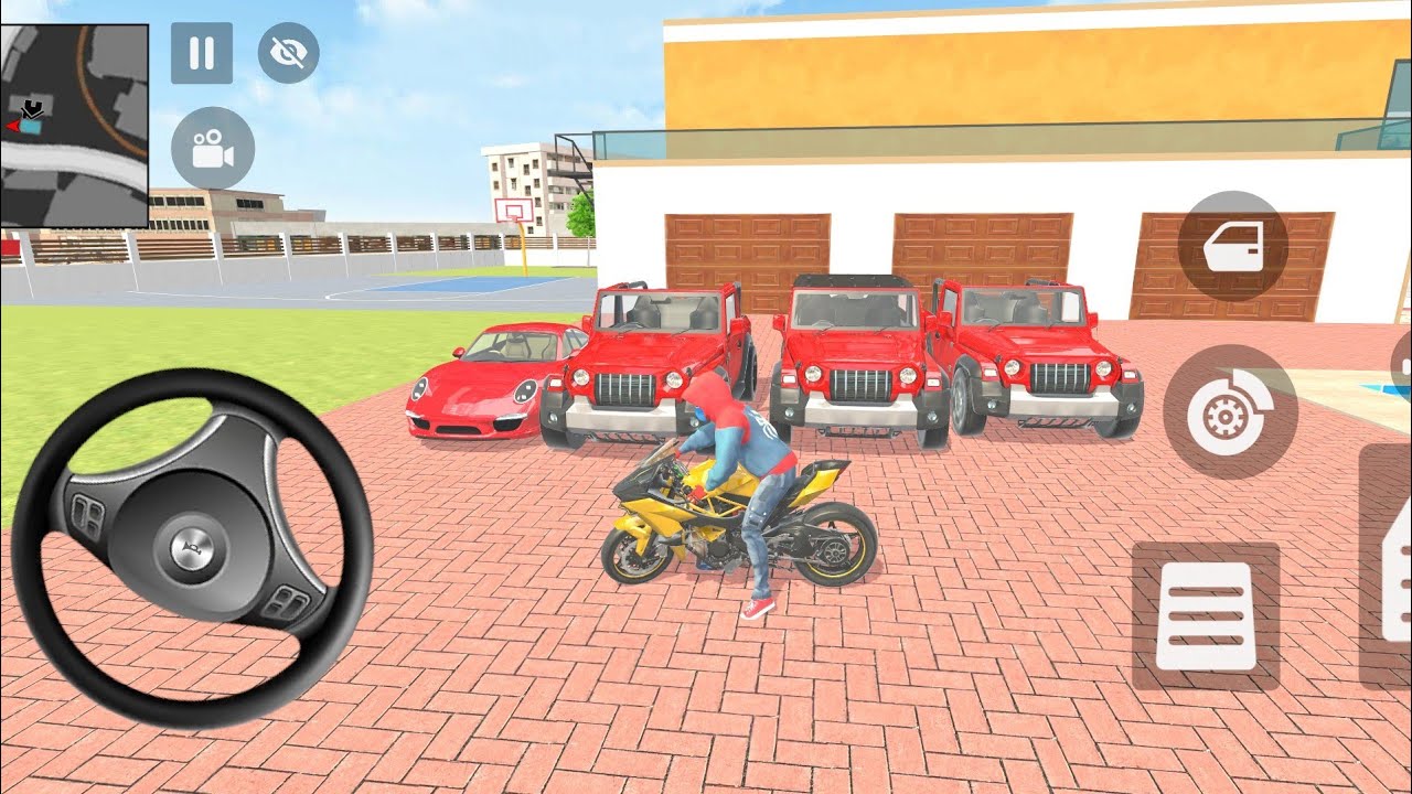 Franklin order by 3️⃣ Mahindra Thar and 🔥Porsche Supercar 🤩 Indian Theft Auto Simulator 🚨