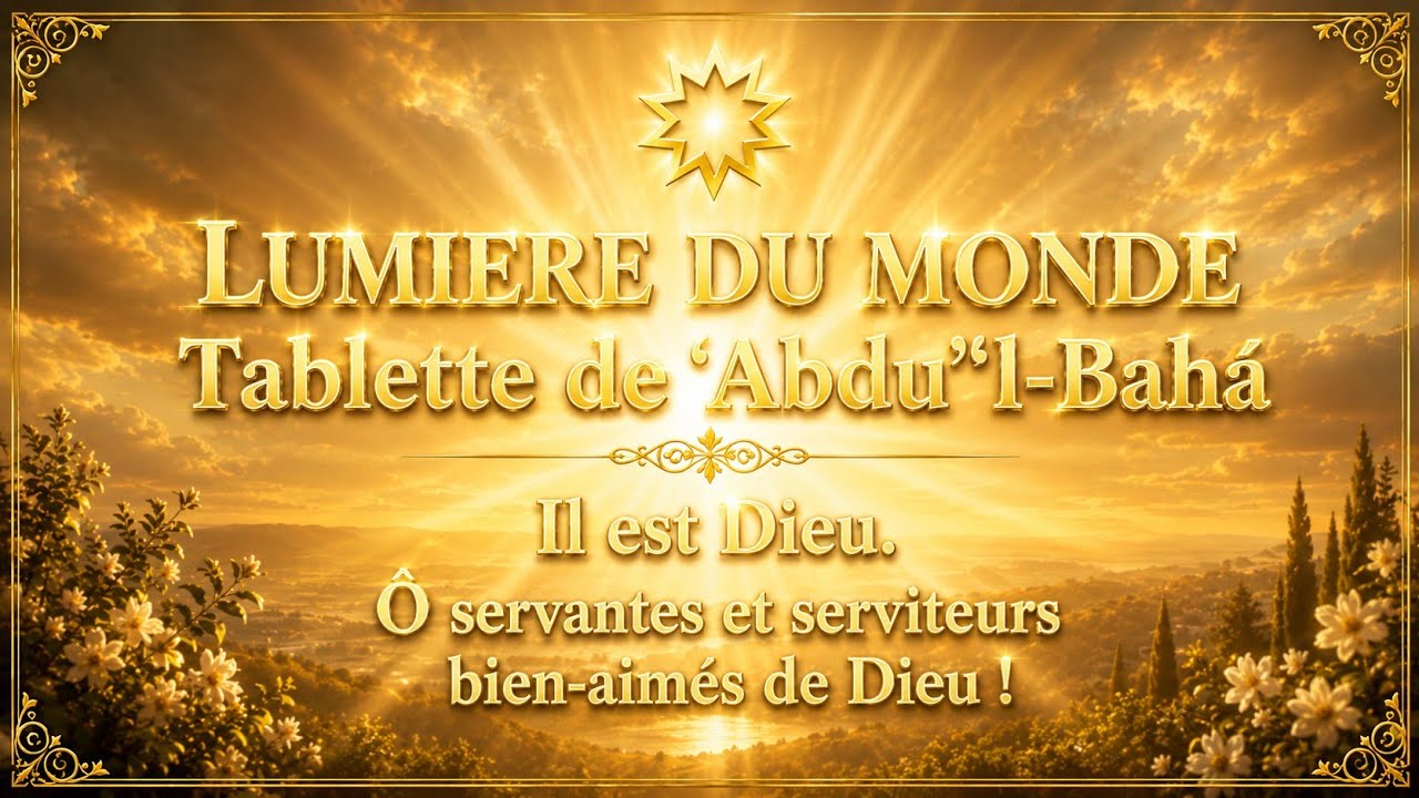 Lumière du monde, Tablette de ‘Abdu’l-Bahá 