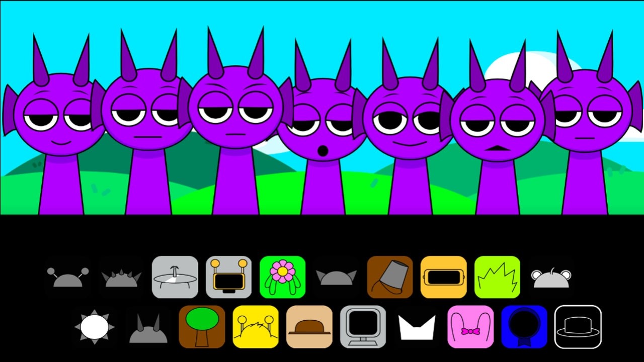 Sprunki but everyone is Durple