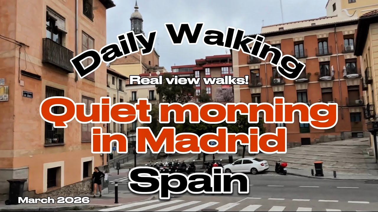 Daily #walking : Quiet morning in Madrid #citywalk #walkingtour #spain 