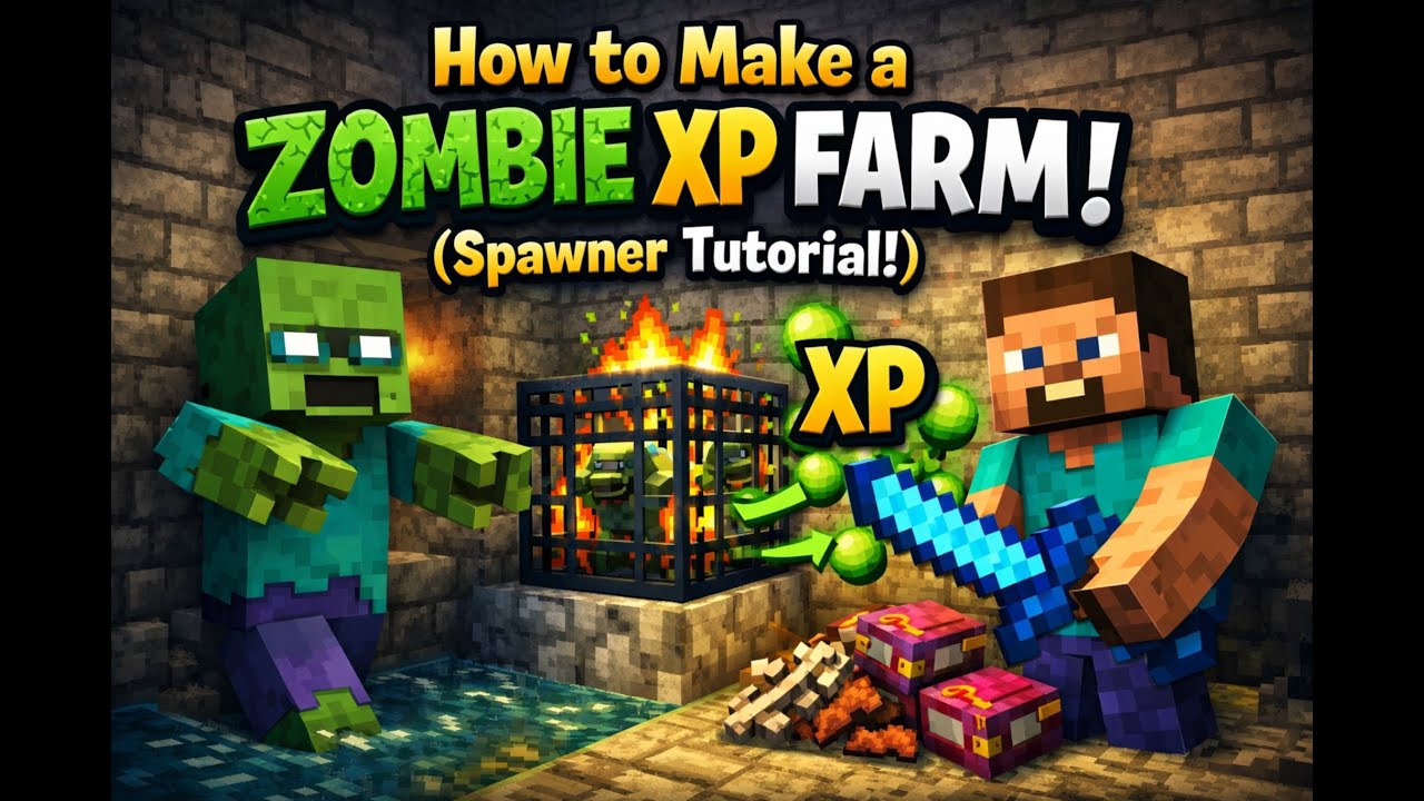 BEST Zombie XP Farm from a Spawner! (Simple & Fast)