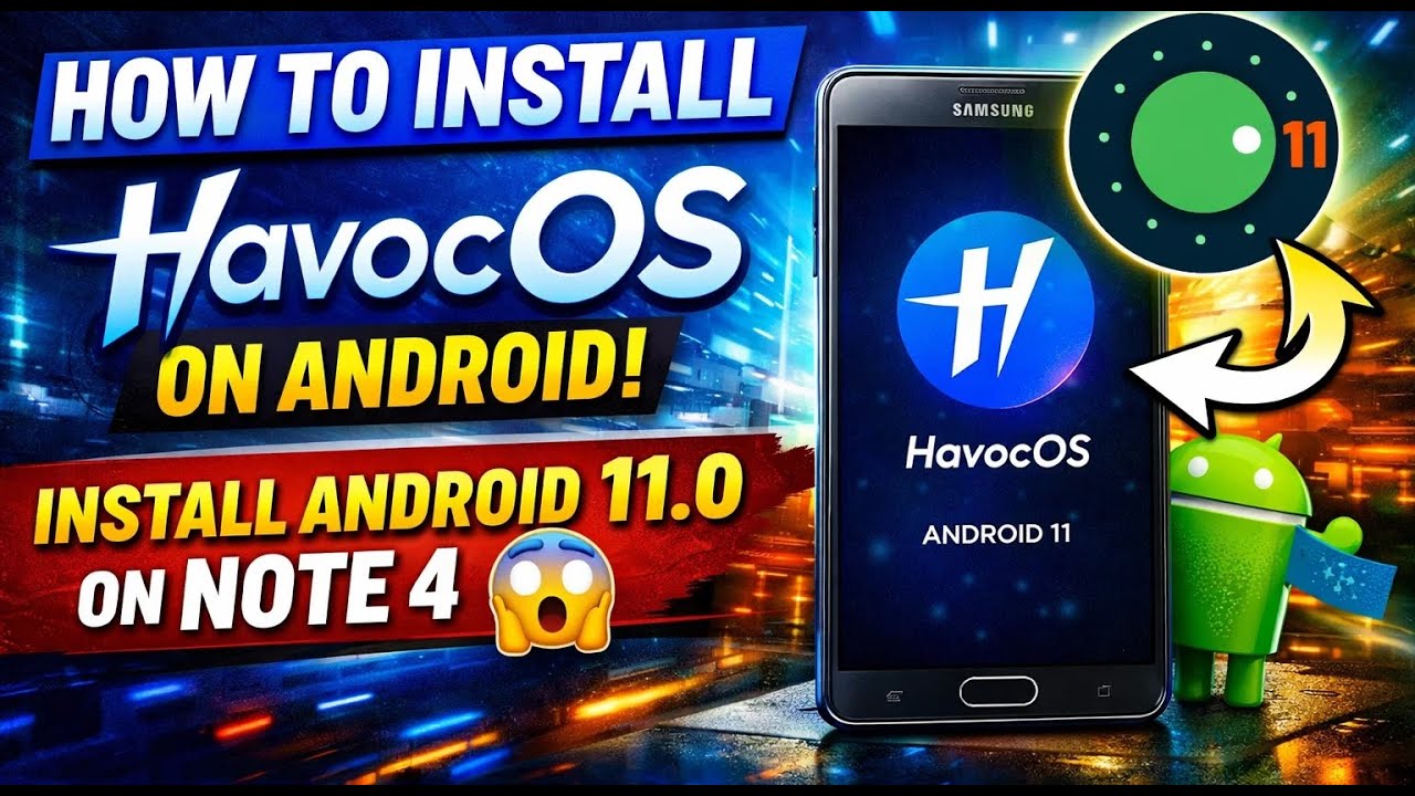How to Install HavocOS on Android | Android 11 on Samsung Galaxy Note 4 😱