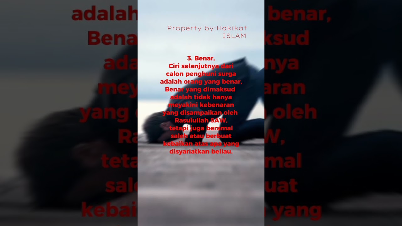 Inilah 6 Ciri-ciri penghuni syurga #ceramah #belajarislam #tentangislam #hakikatislam #ceramah