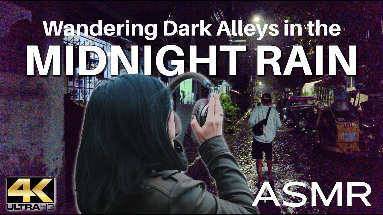Midnight Rain ASMR through Dark Alleys in General Trias Cavite Philippines  [4K]