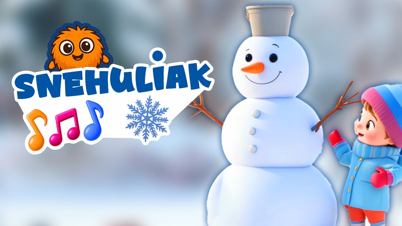 Snehuliak ⛄ Vesel&aacute; zimn&aacute; pesnička pre deti ❄️ Bubula detsk&eacute; piesne pre najmen&scaron;&iacute;ch, sneh a zima