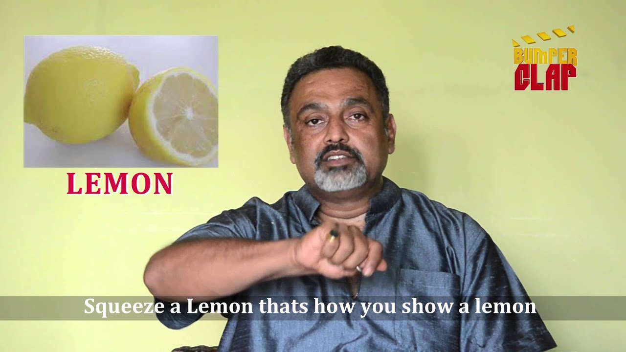 Learn Indian Sign language "Some Fruits & Vegetables" 