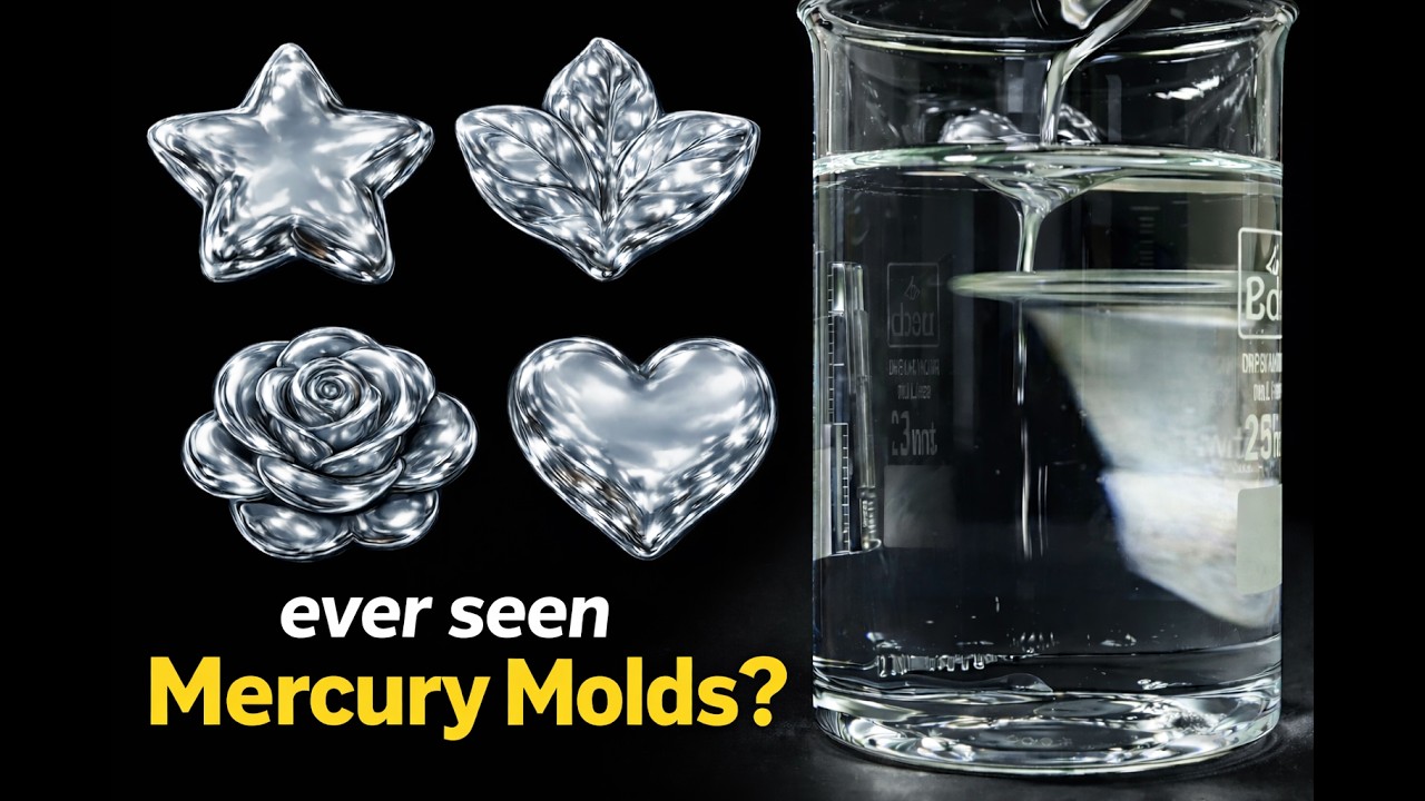 Freezing Liquid Mercury Into Solid Molds I #mercury #science