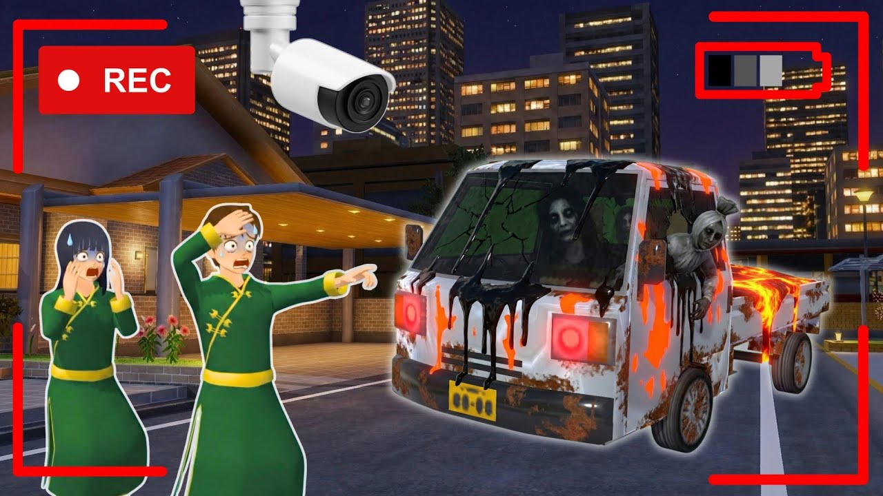 Yuta Mio Panik!😱 CCTV Merekam ANOMALI MOBIL PICKUP menyerang kota sakura | Sakura School Simulator