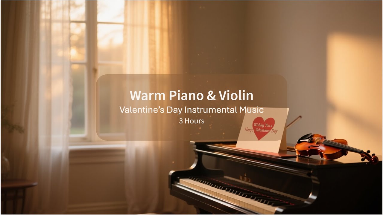 Warm Piano & Violin for Valentine’s Day ❤️ 3 Hours of Embracing, Romantic Instrumental Music