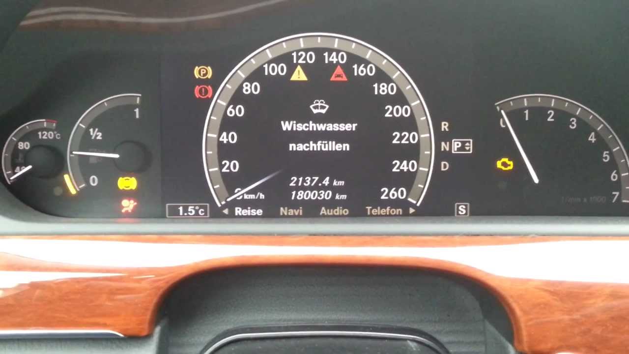 S-Klasse W221 2006 OBD Odometer Mileage.mp4