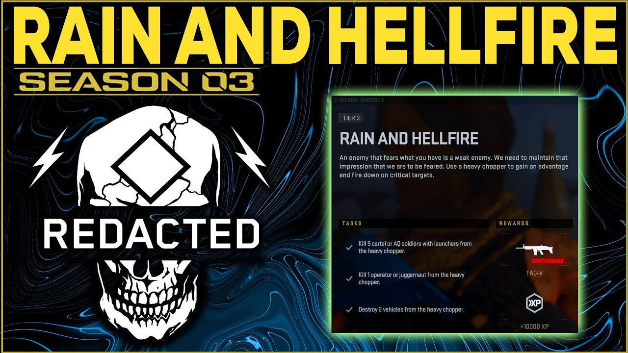 DMZ RAIN AND HELLFIRE Mission - Kill Operator from Heavy Chopper and AQ Soldiers Heavy Chopper Fuel