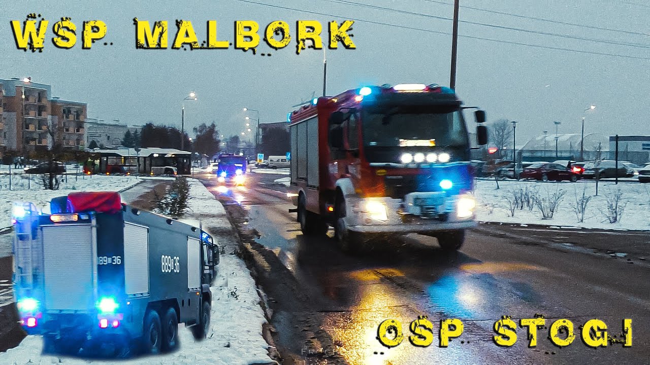 Wojskowa Straż Pożarna Malbork i 2x OSP Stogi alarmowo do pożaru mieszkania