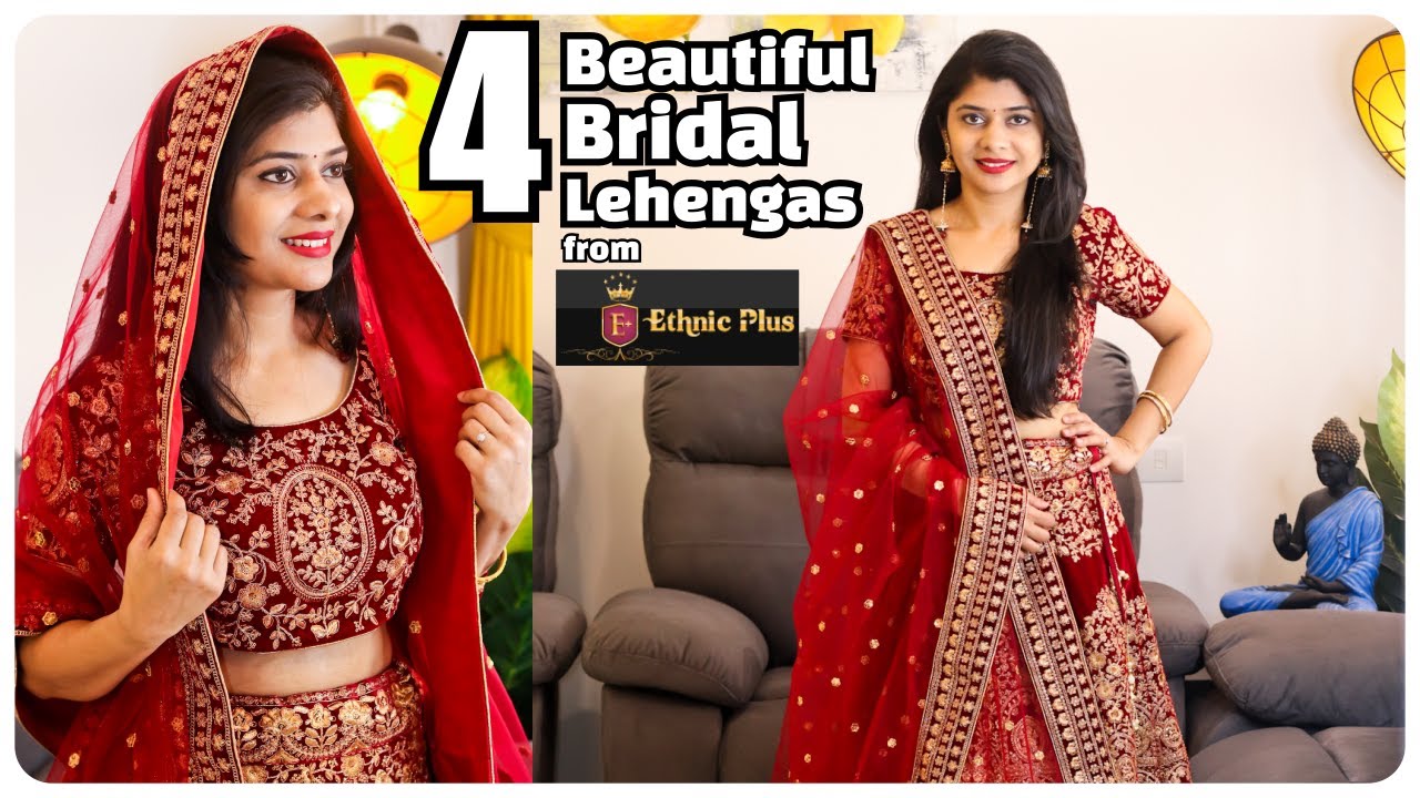 4 Beautiful Bridal Lehengas in Budget From Ethnic Plus | Online Shopping Review ~ Home 'n' Much More