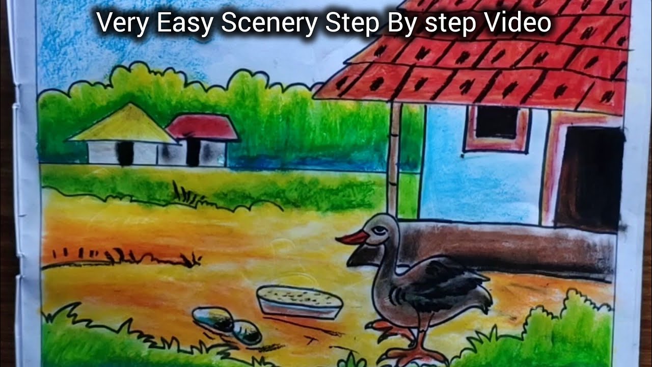 First youtube video, how to draw scenery 