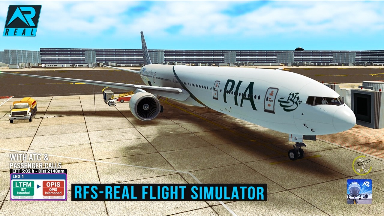 RFS - Real Flight Simulator- Istanbul to Islamabad ||Full Flight||Boeing 777||PIA||FullHD||RealRoute