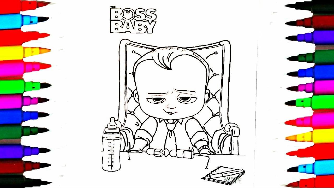 Colours for Kids BOSS BABY Coloring Pages l Dreamworks Drawing Pages Videos To Learn Colors
