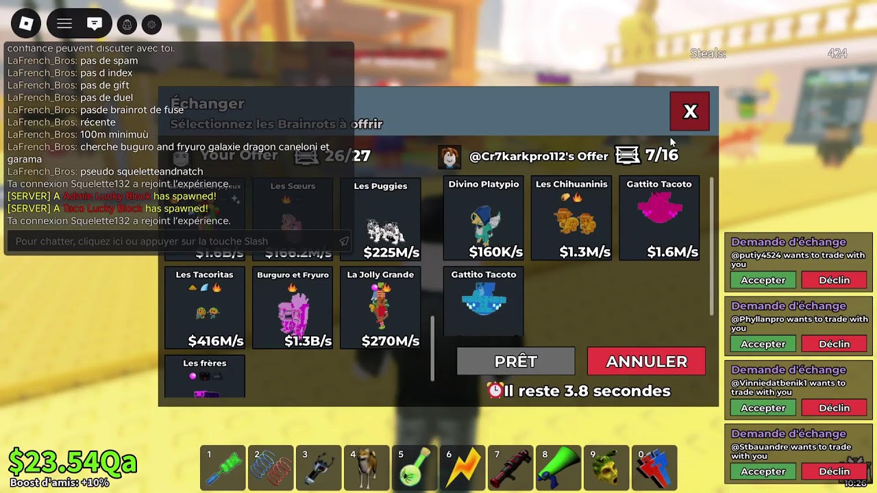 TRADE SAB 100m minimum