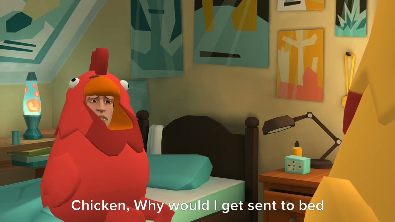 Evil Chicken refuses to eat his dinner/Grounded/Gets sent to bed early
