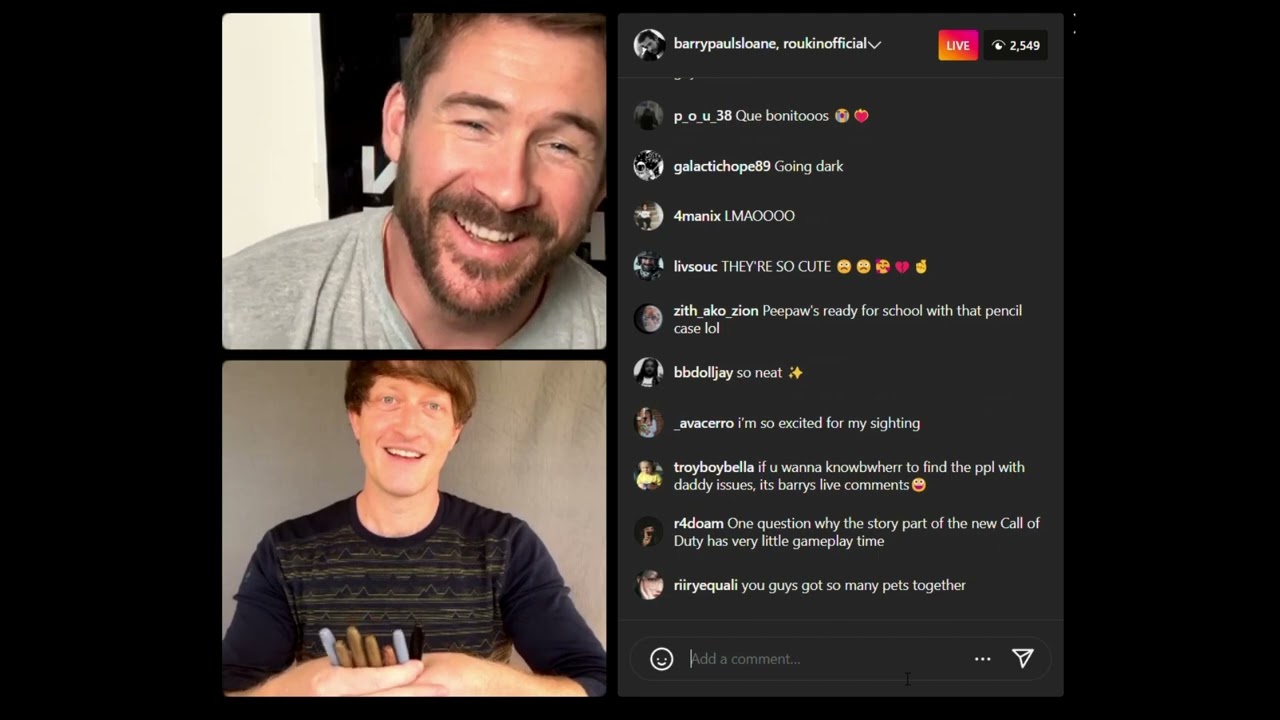 Barry Sloane & Samuel Roukin 30 11 2023 livestream