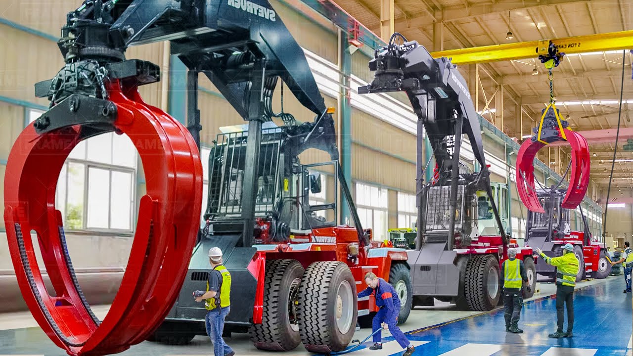 Inside Massive Swedish Factory Producing Giant Log Stackers From Scratch