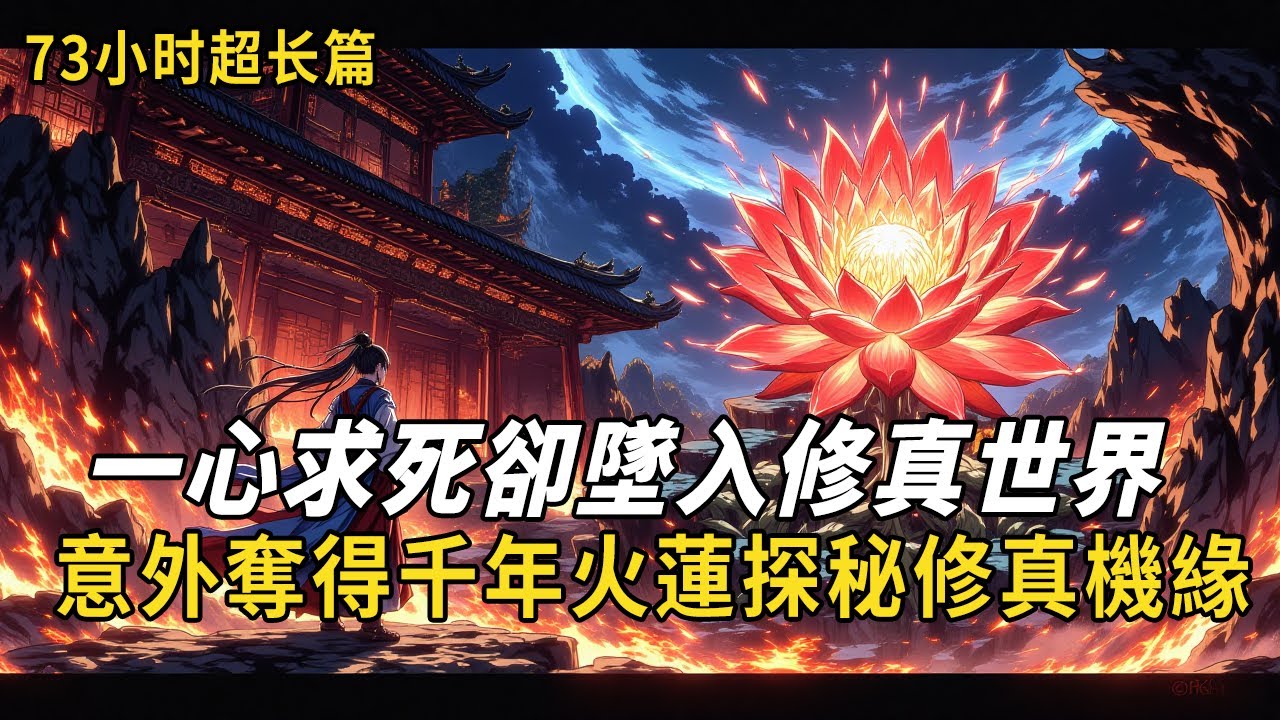 73小时超长篇：《一心求死卻墜入修真世界，意外奪得千年火蓮探秘修真機緣》跳江自盡竟穿越異界！懸崖絕境遇火蓮出世，兩大上古異獸廝殺爭奪，平凡青年如何逆天改命踏上修真之路？#修仙#故事分享 #動畫解題
