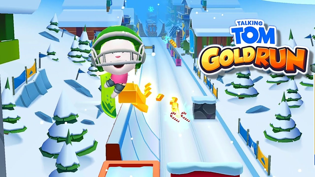 Talking Tom Gold Run Snowboard World Winter Wonders Event Talking Angela